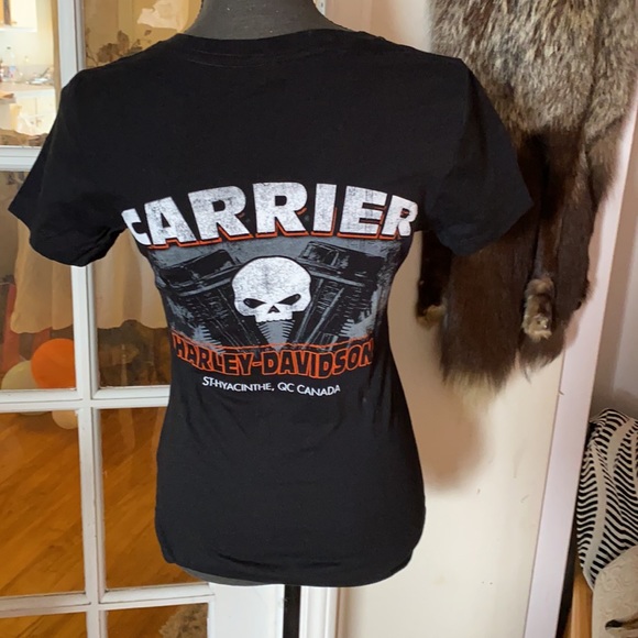 Harley Davidson & Moët fitted tshirt lot S-M - Picture 4 of 9